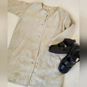 || EILEEN FISHER || linen jacket